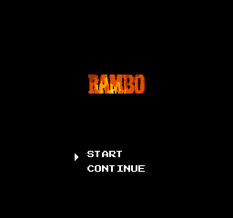 Rambo title screen for NES